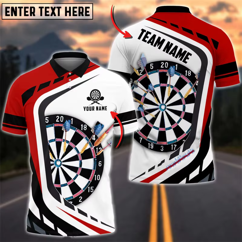 2025 Nouveau design Polos Unisexe Personnalité Nom personnalisé Bouton de revers Polo Unique Impression 3D Sport d'été Haut respirant