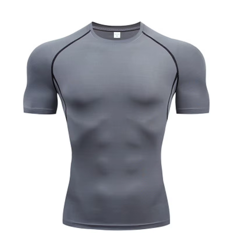 T-shirt de sport de compression à séchage rapide pour hommes