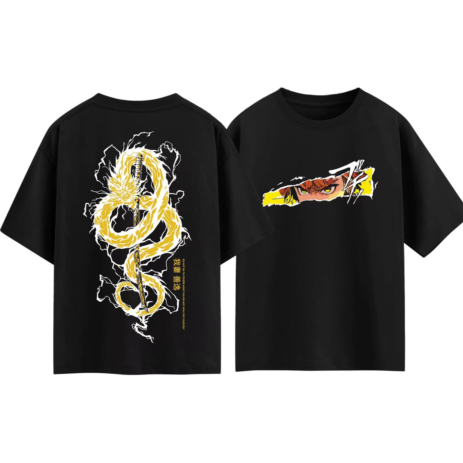 T-shirt Anime Demon Slayer 2026 pour Hommes et Femmes – Vêtements d'été Respirants et Tendance pour Fans d'Anime – Hauts à Manches Courtes