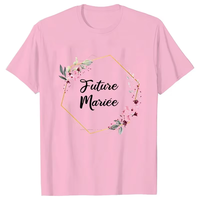 T-shirts de mariage de mariée français EVJF Future Team hauts