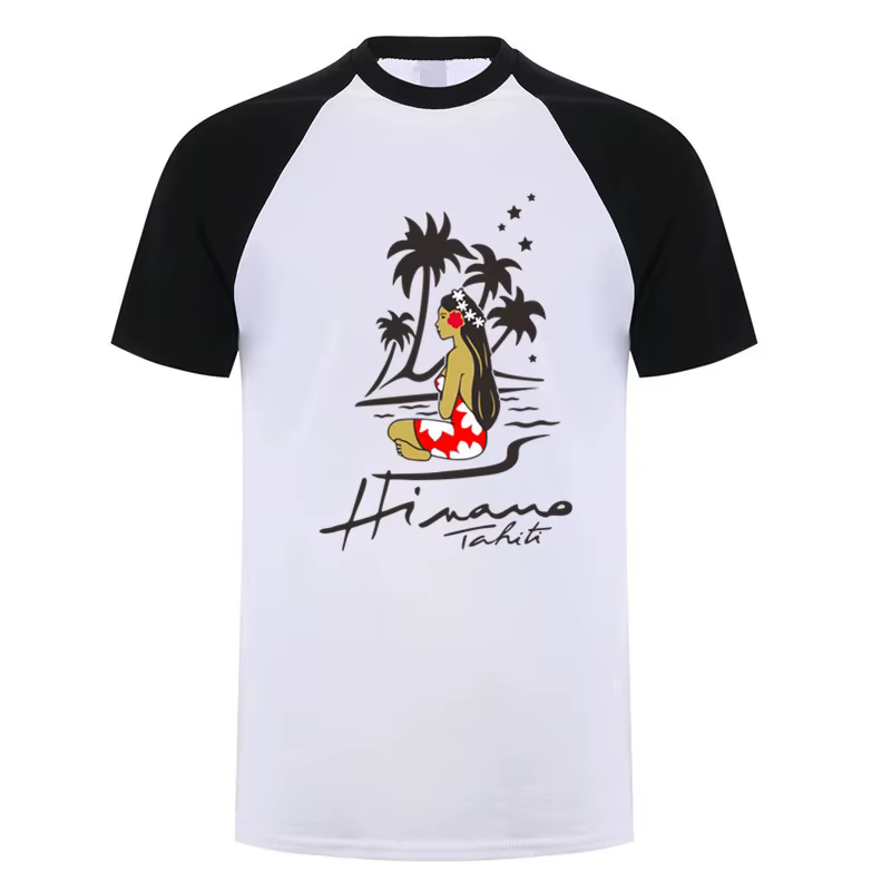 Hinano Tahiti bière t-shirt été hommes coton à manches courtes T-shirts