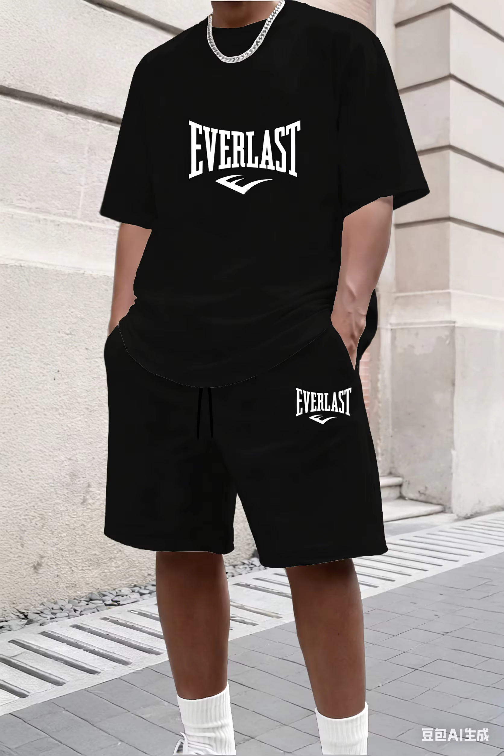 Ensemble t-shirt et short d'été pour homme