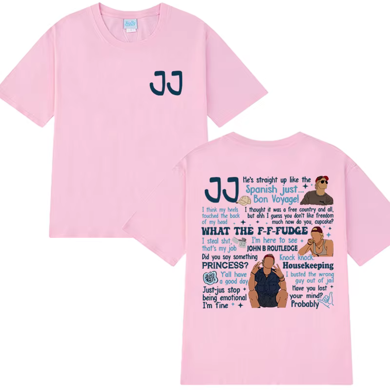 2025 nouveau dans JJ Maybank t-shirts hommes femmes OBX citations T-shirt à manches courtes unisexe Rudy Pankow surdimensionné 100% coton vêtements hauts