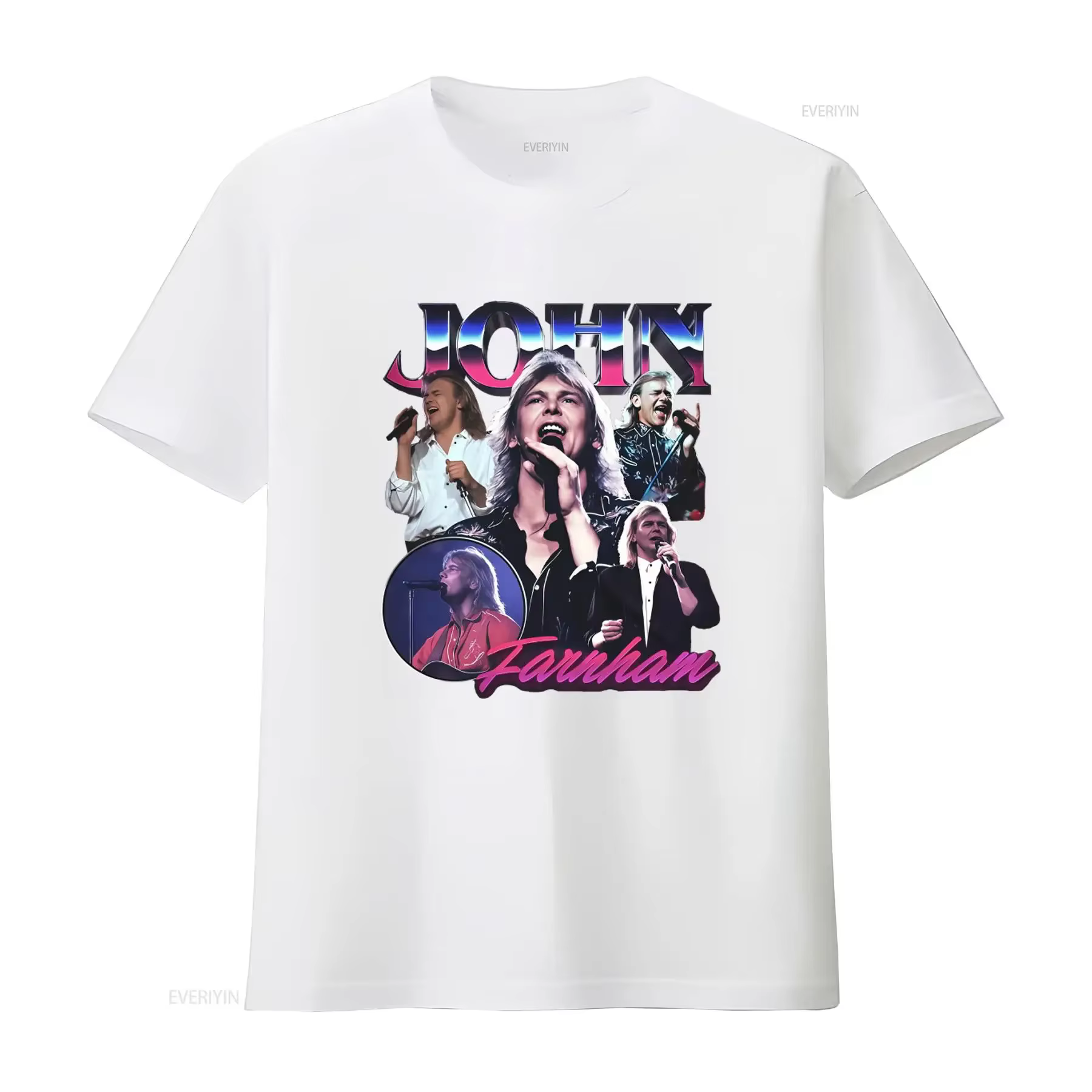 T-shirt style rétro John Farnham Singer Musician
