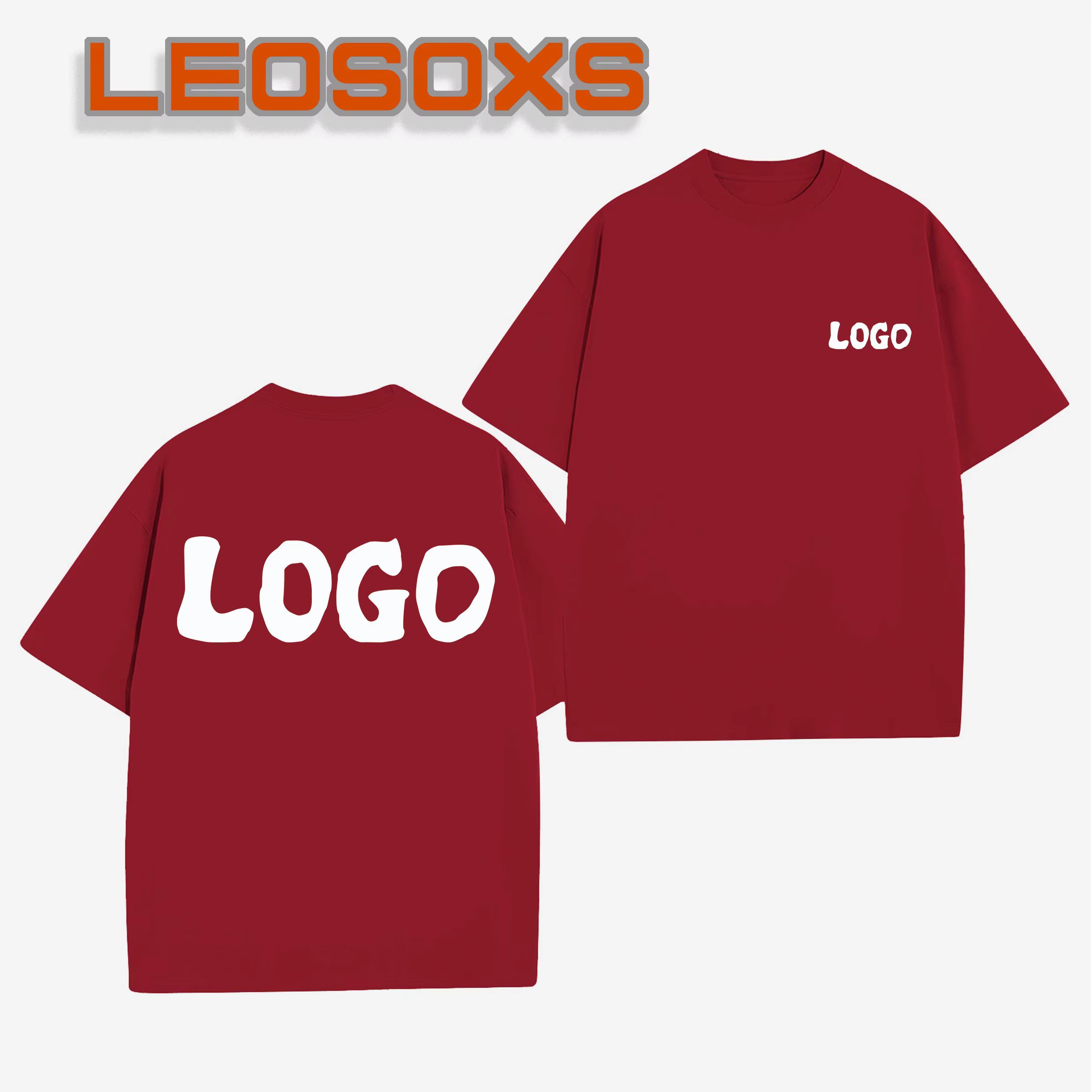 T-shirt unisexe à col rond personnalisable avec logo