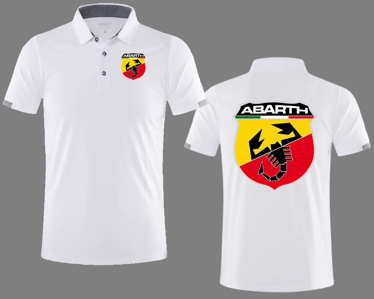 Polo Abarth Scorpion à séchage rapide pour homme, maillot de golf, respirant, pour le sport et les groupes d'entreprise 00BB