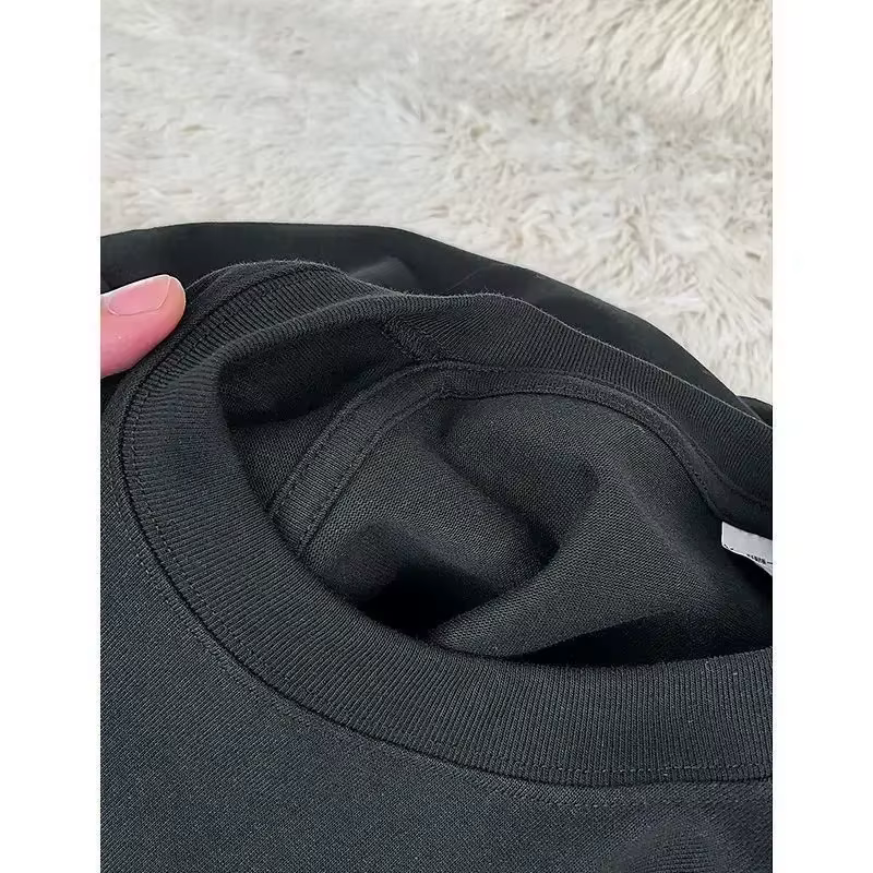 T-shirt pour hommes 600g T-shirt à manches courtes en coton robuste pour hommes mode coton épaissi à manches courtes T-shirt à manches mi-longues