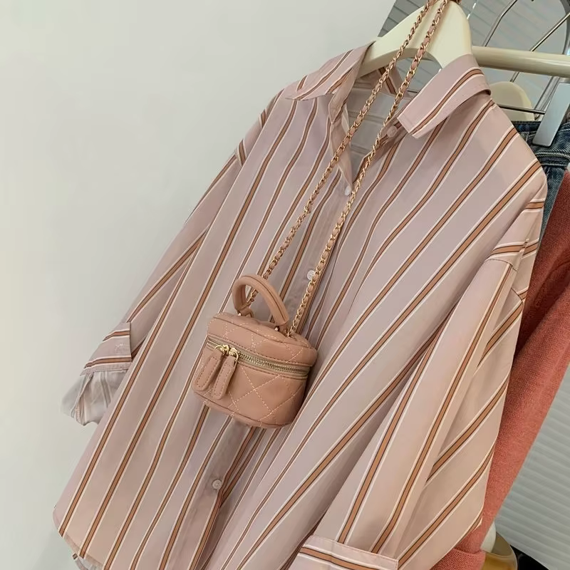 Chemise à manches longues et col POLO pour femme