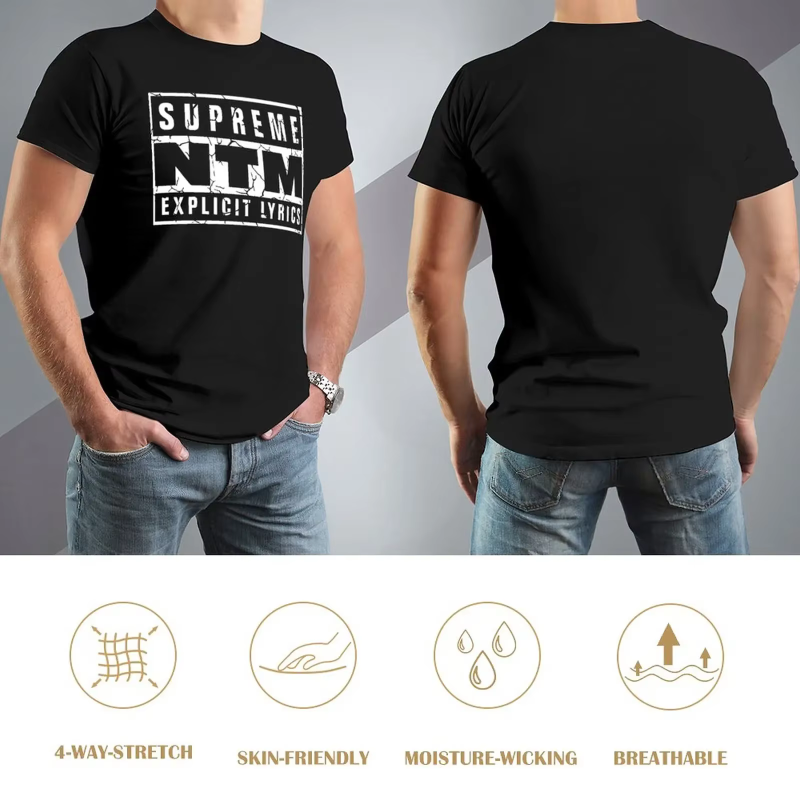 T-shirt court NTM pour hommes