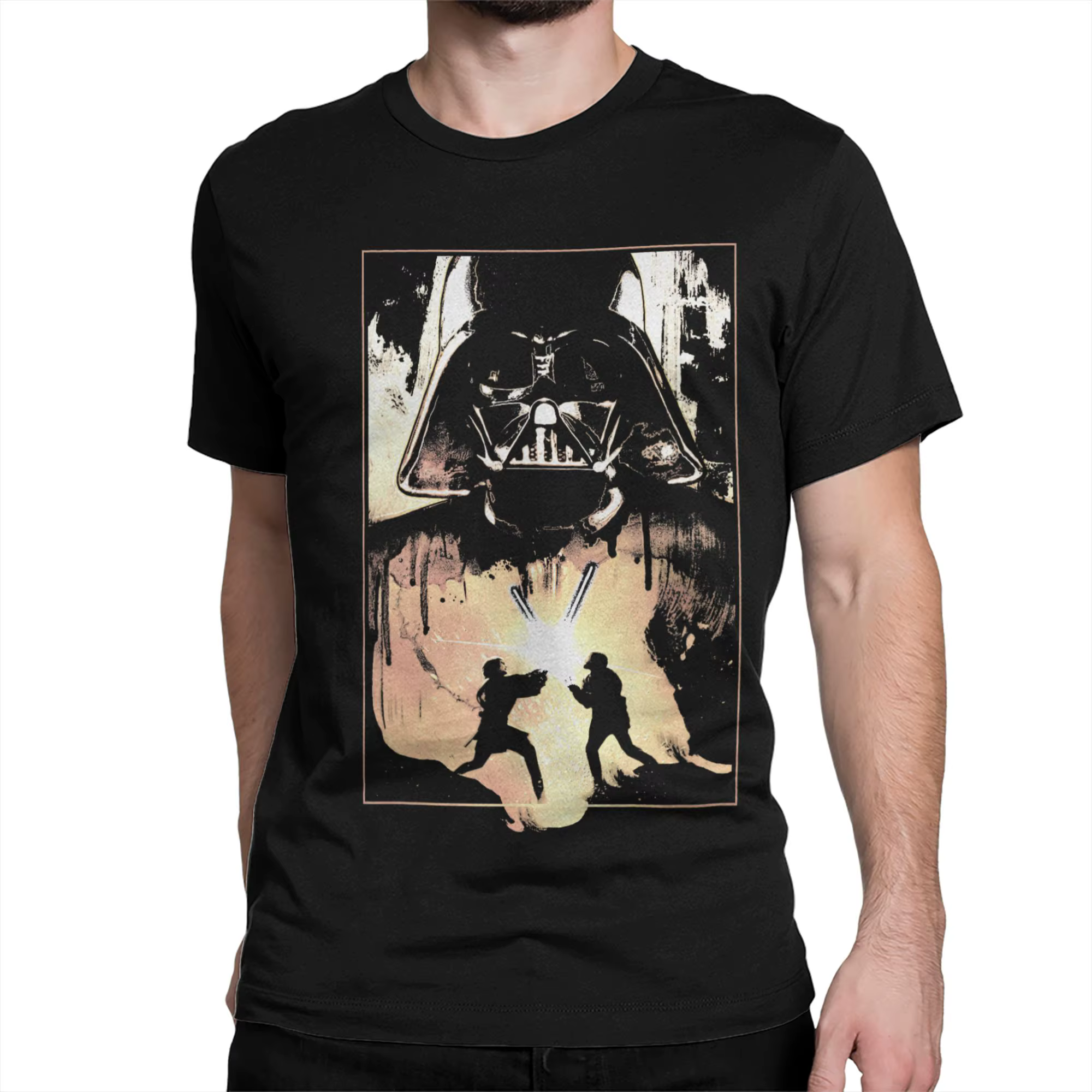T-shirts pour hommes avec silhouettes de combat de Darth Maul