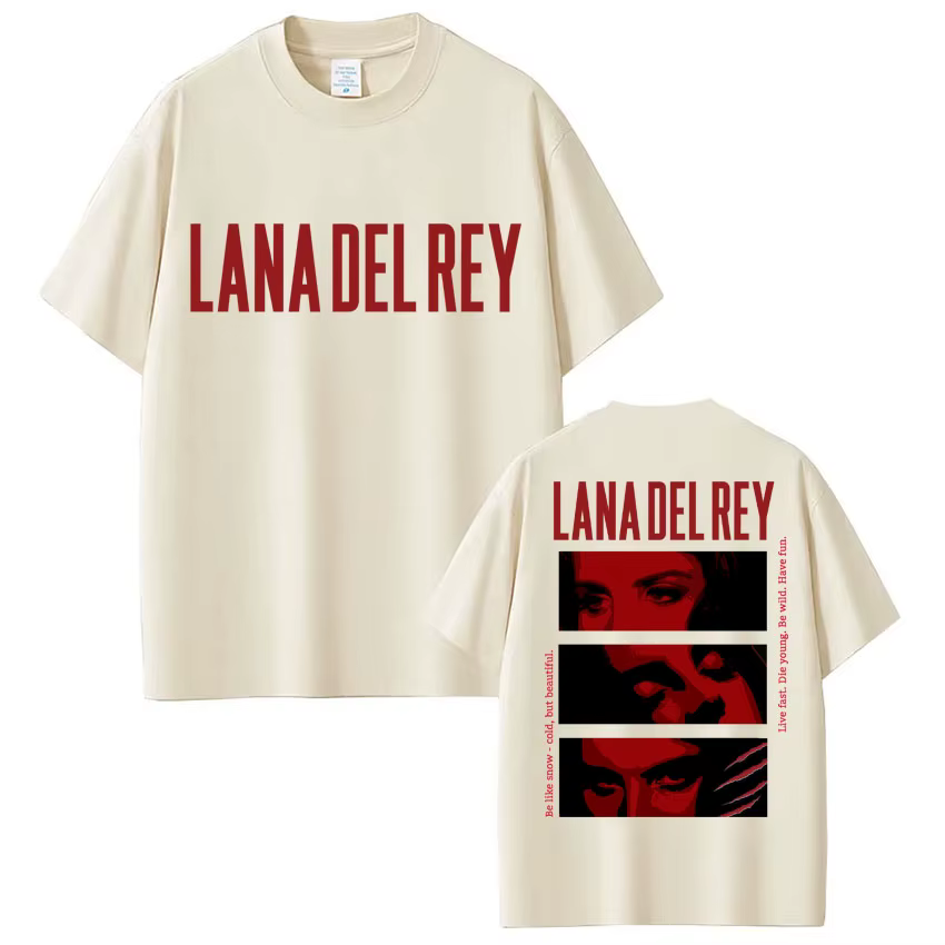 Chanteur Lana Del Rey graphique t-shirt hommes femmes mode Hip Hop 90s Vintage T-Shirts surdimensionné coton
