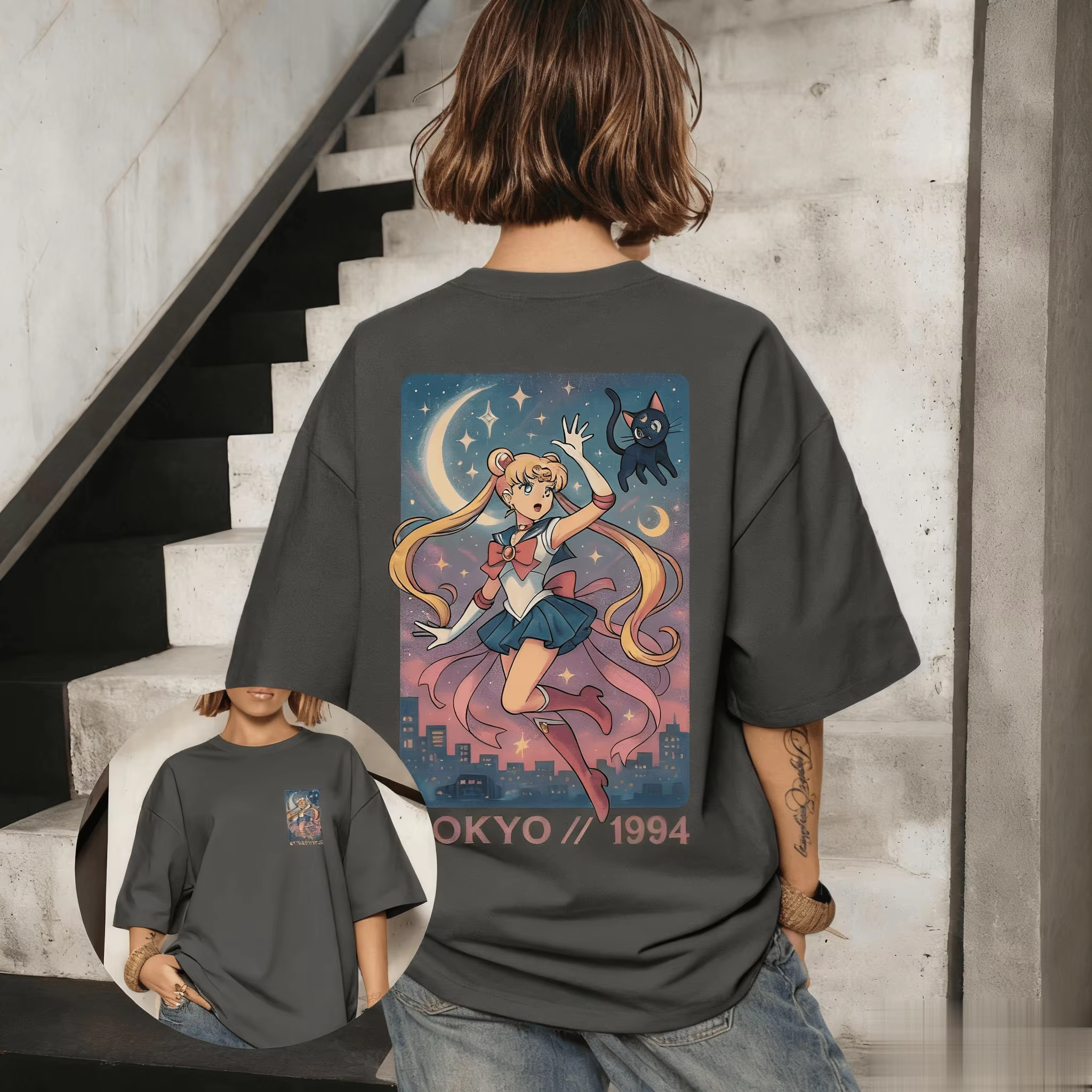 Nouveau T-shirt graphique Sailor Moon Anime 2026 pour hommes et femmes