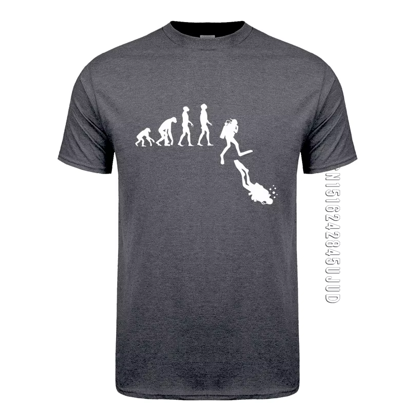 T-shirt de plongée en coton à col rond pour hommes