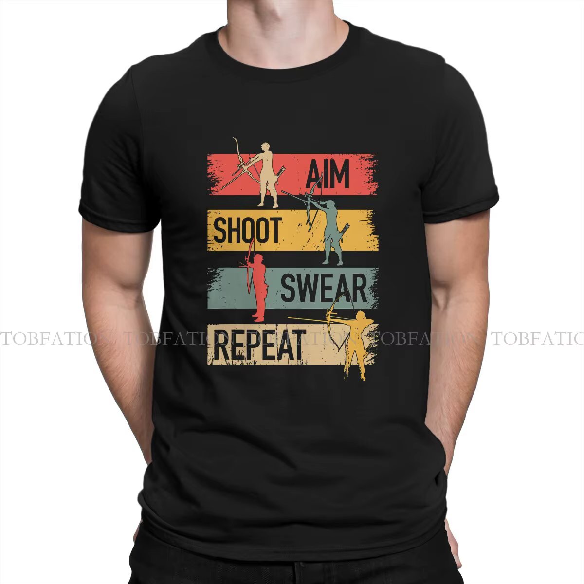 T-shirt à col rond en tissu pour homme