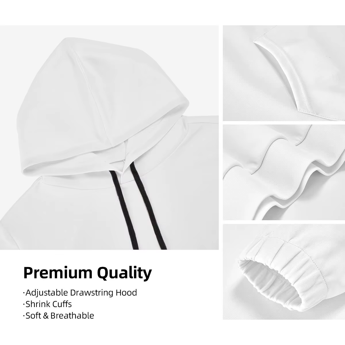 Sweat-shirts personnalisés Hip Hop à capuche pour homme et femme