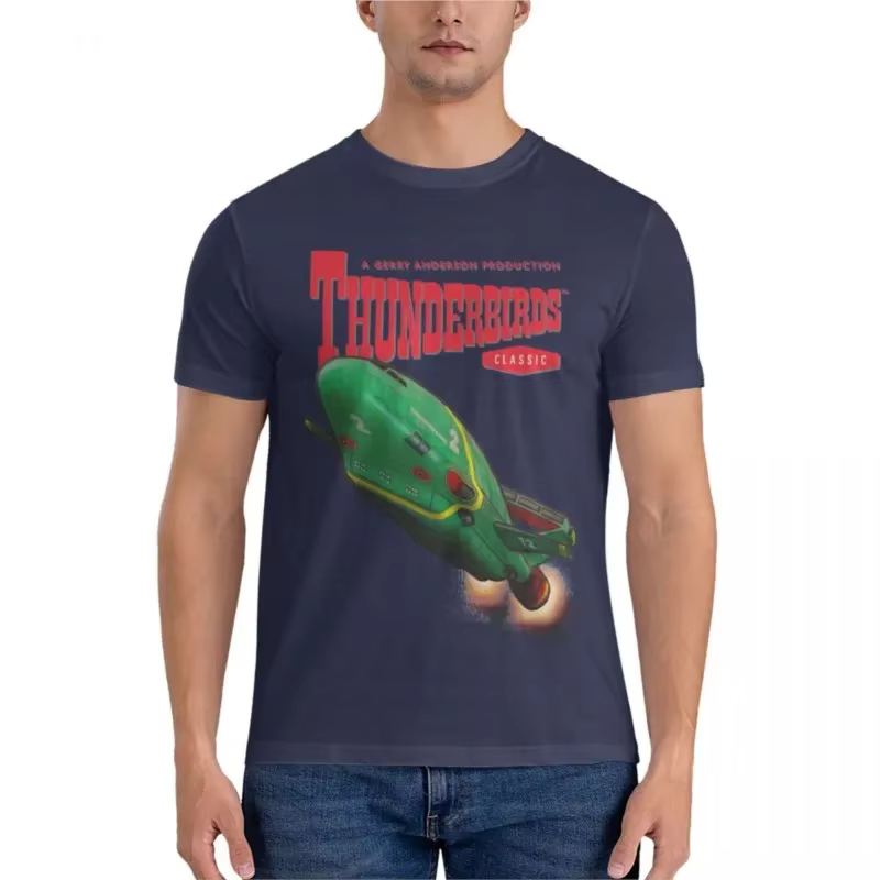 Hommes mon cinquième morceau d'art fan Gerry Anderson Thunderbirds. T-Shirt classique anime t-shirts mode d'été