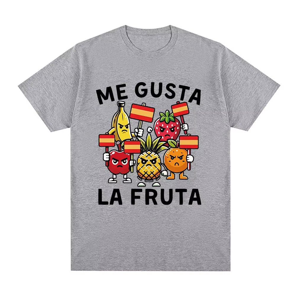 Me Gusta La Fruta T-shirt drôle j'aime les Fruits espagnol Meme imprimé T-shirts femmes