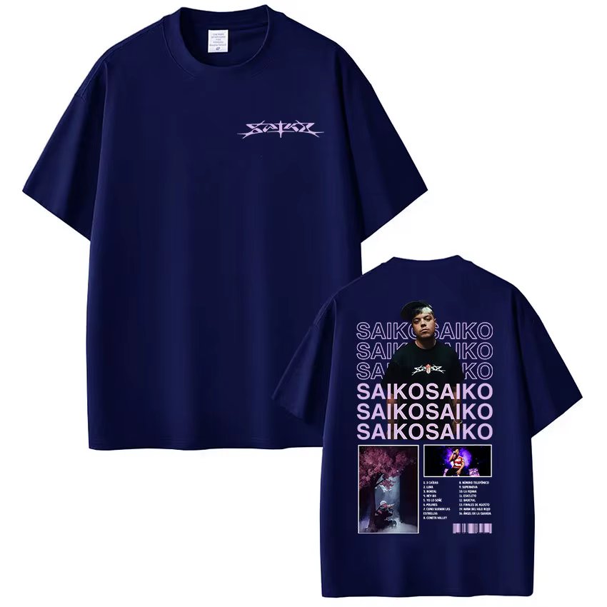 Rappeur SAIKO Album Tour 2025 Merch T-shirt hommes Hip Hop musique à manches courtes