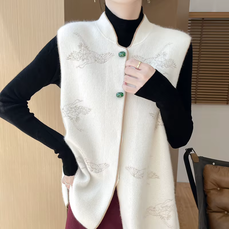 Gilet sans manches en laine Pure pour femme