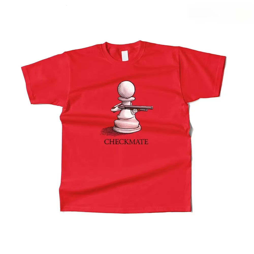 T-shirt humoristique à motif d'échecs