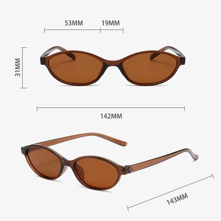 Lunettes de soleil ovales rétro 2026