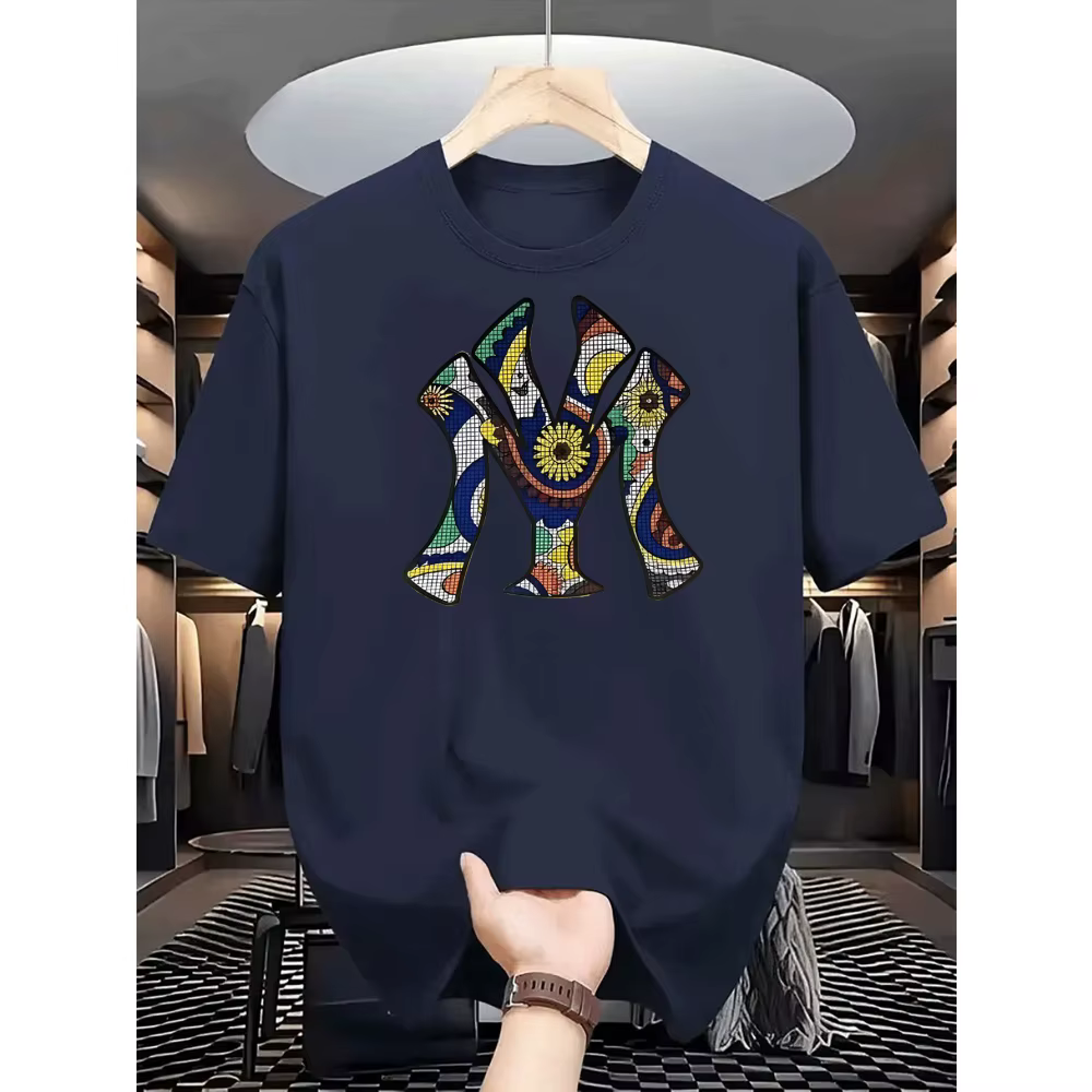 T-shirts graphiques pour hommes - Col rond décontracté