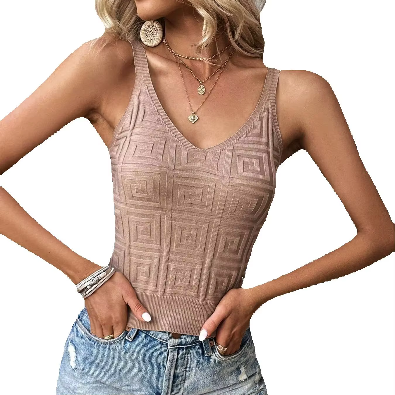 Débardeur en tricot pour femme