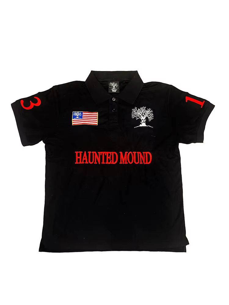 Polo américain rétro rue Hip Hop chemise à manches courtes Y2k décontracté broderie haut en coton vêtements de Baseball
