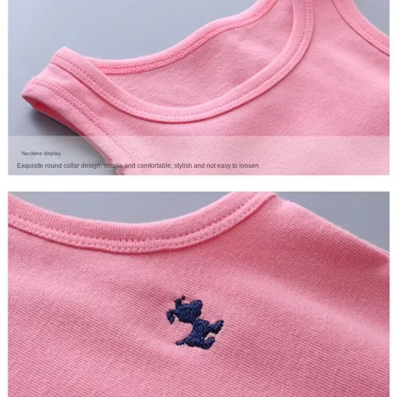 Mode enfants T-shirts pour filles couleur bonbon bébé garçons graphique T-shirt coton gilet hauts