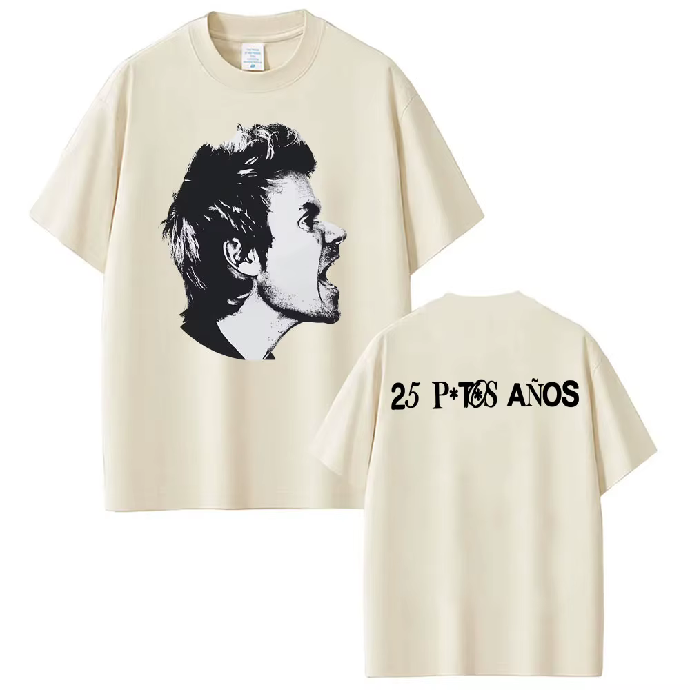 Dani Martín Concierto 25 ans Album T-shirts hommes femmes Vintage haute rue Hip Hop t-shirt 100% coton à manches courtes