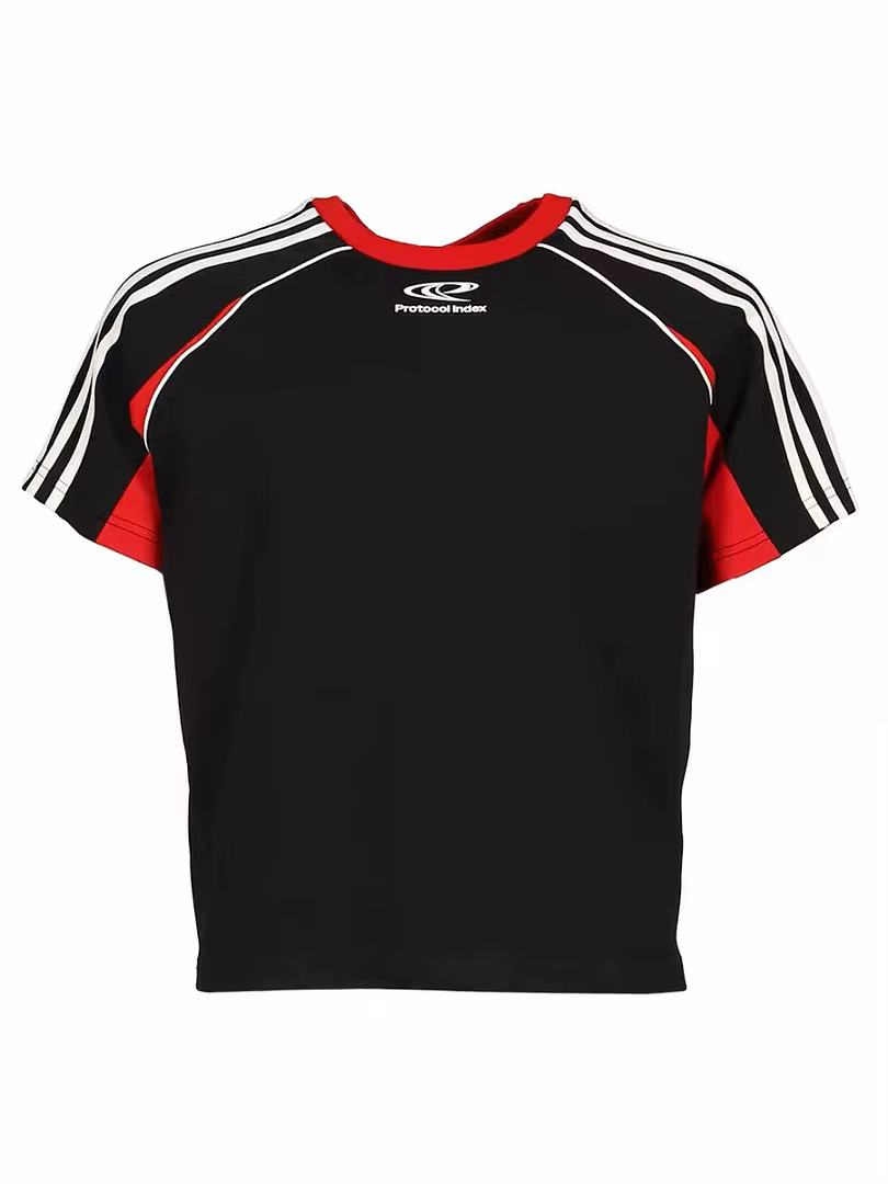 T-shirt à manches courtes extensible coupe ajustée