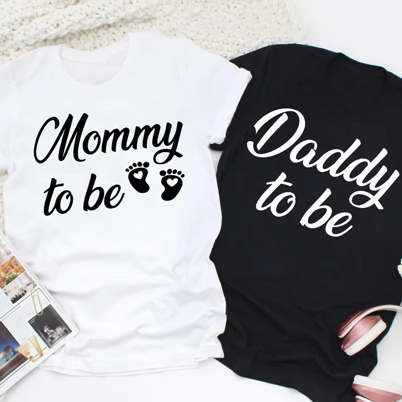 Maman et papa pour être T-shirts drôle mère père