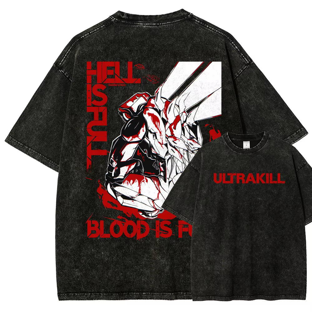 T-shirt délavé modèle Ultrakill