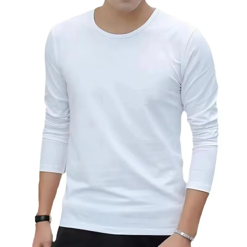 T-shirt à manches longues en velours double face pour homme