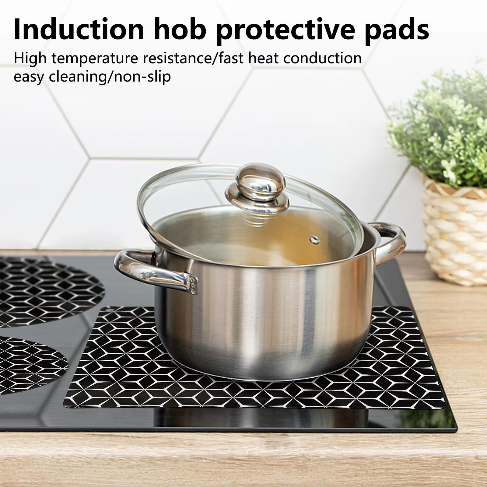 Tapis de protection pour table de cuisson à induction - Coussin en silicone en fibre de verre