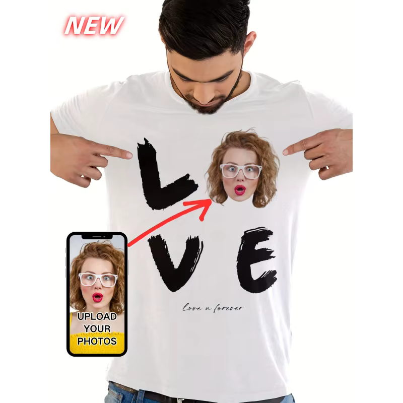 Amour motif animal de compagnie t-shirts pour hommes personnalisé Portrait 3D imprimé T-Shirt été décontracté mode haut