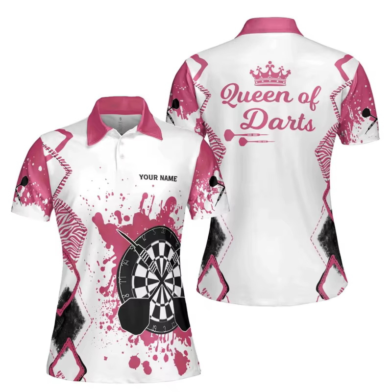 Polo à motif géométrique coloré pour femmes