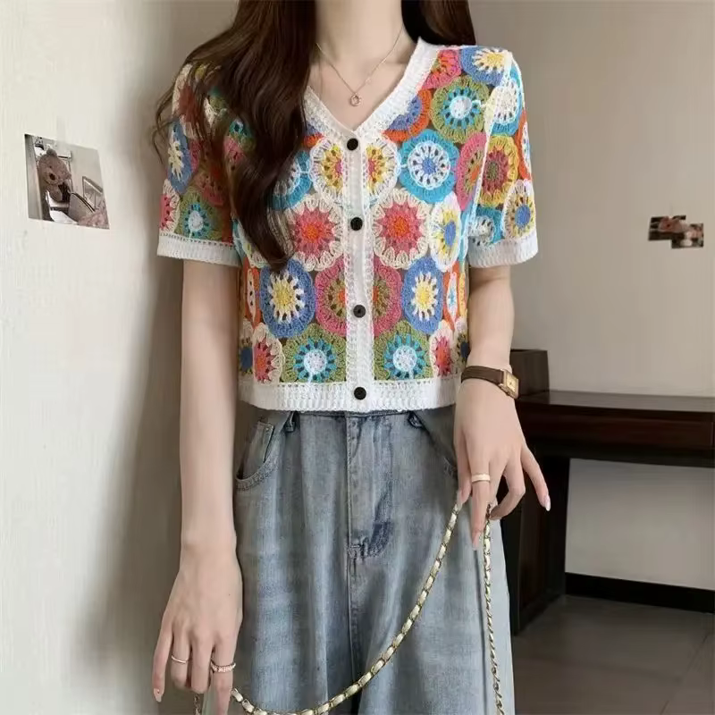 Cranny Rotundity-Haut boutonné au crochet pour femme