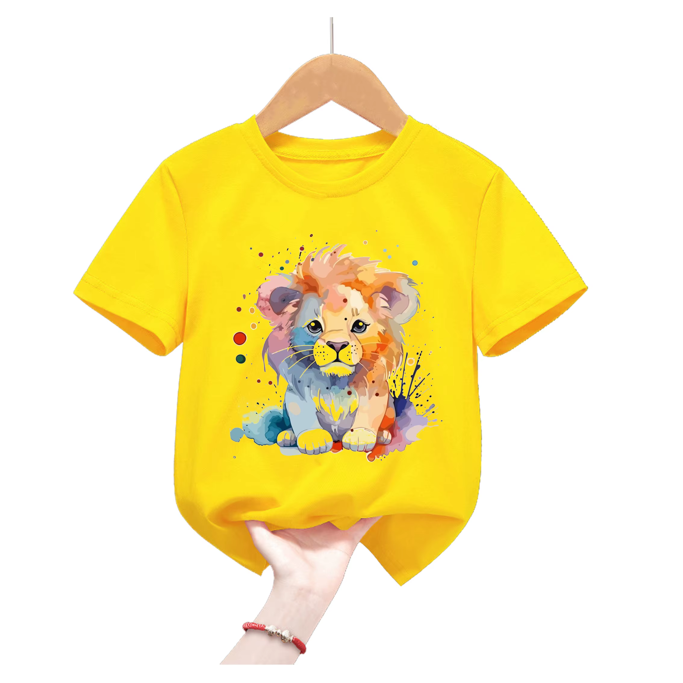 T-shirt jaune à manches courtes pour enfant