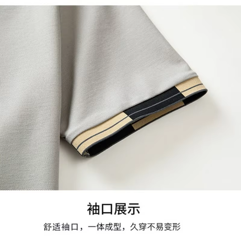 2025 nouveaux hommes col Polo T-shirt à manches courtes décontracté absorbant la sueur respirant