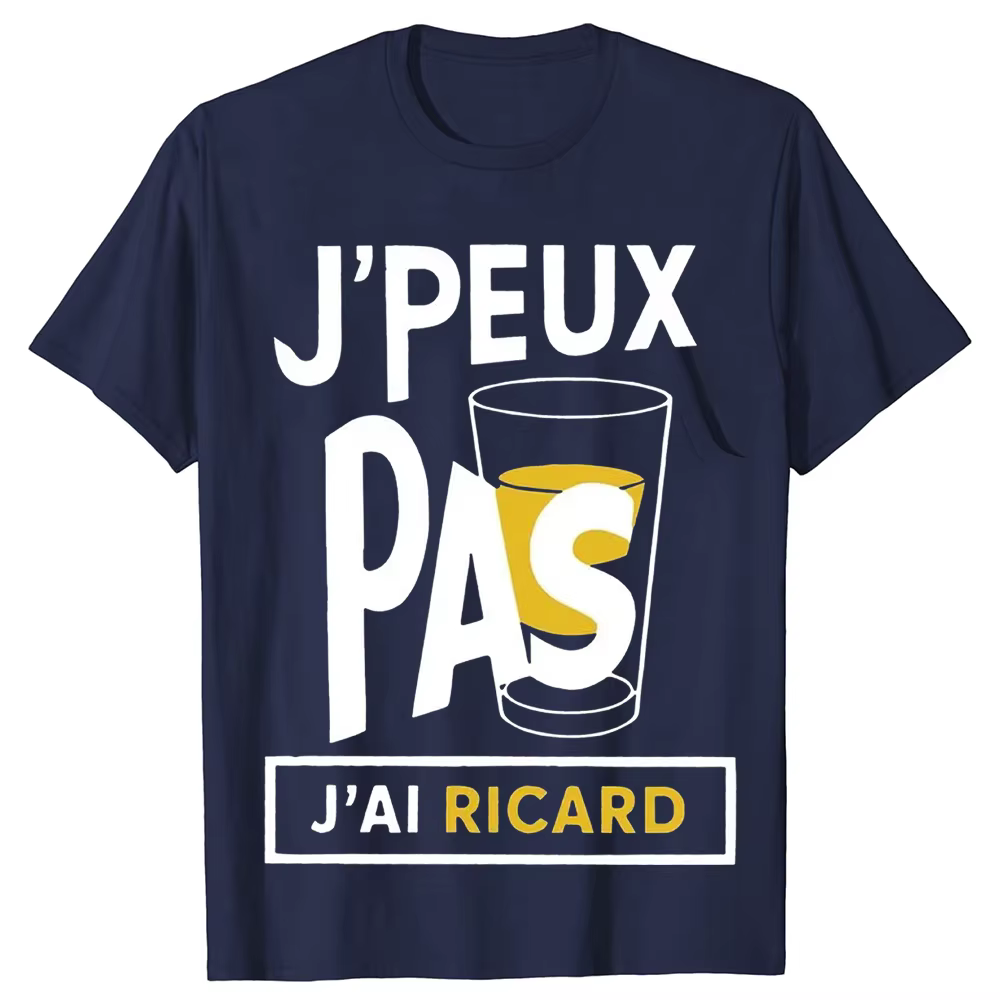 T-shirts J'Peux Pas J'ai Ricard 100% Coton pour Hommes et Femmes