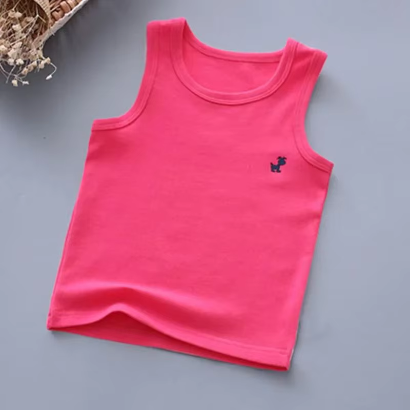 Mode enfants T-shirts pour filles couleur bonbon bébé garçons graphique T-shirt coton gilet hauts