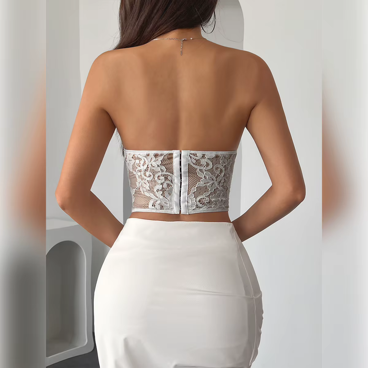 Femmes dentelle perles bandeau hauts sans manche gilet push up coquette corset récolte cami taille mince sexy débardeur bustier tubulaire camisas vêtements