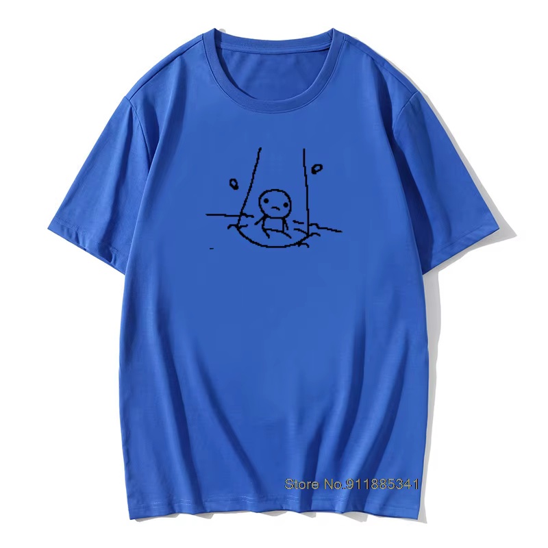 Bizarre hommes t-shirt la reliure d'Isaac T-Shirts couverture en coton drôle à manches courtes col rond