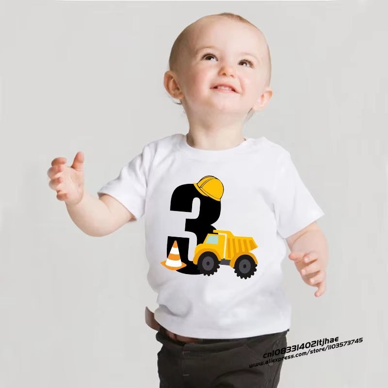 Enfants garçons T-shirts bébé à manches courtes pelle hauts