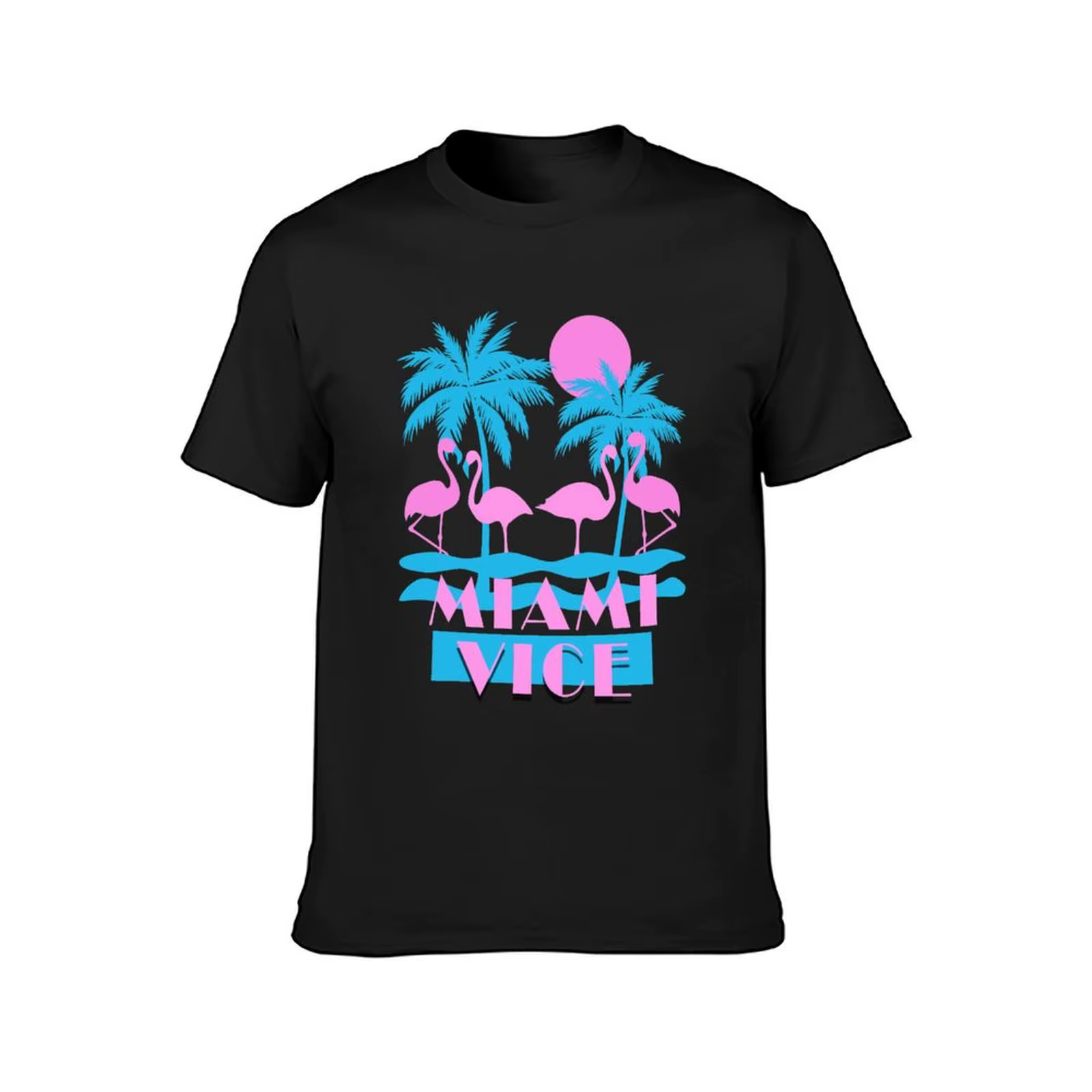 Miami Vice-Flamingo floride T-Shirt haut d'été vintage hommes t-shirts drôles