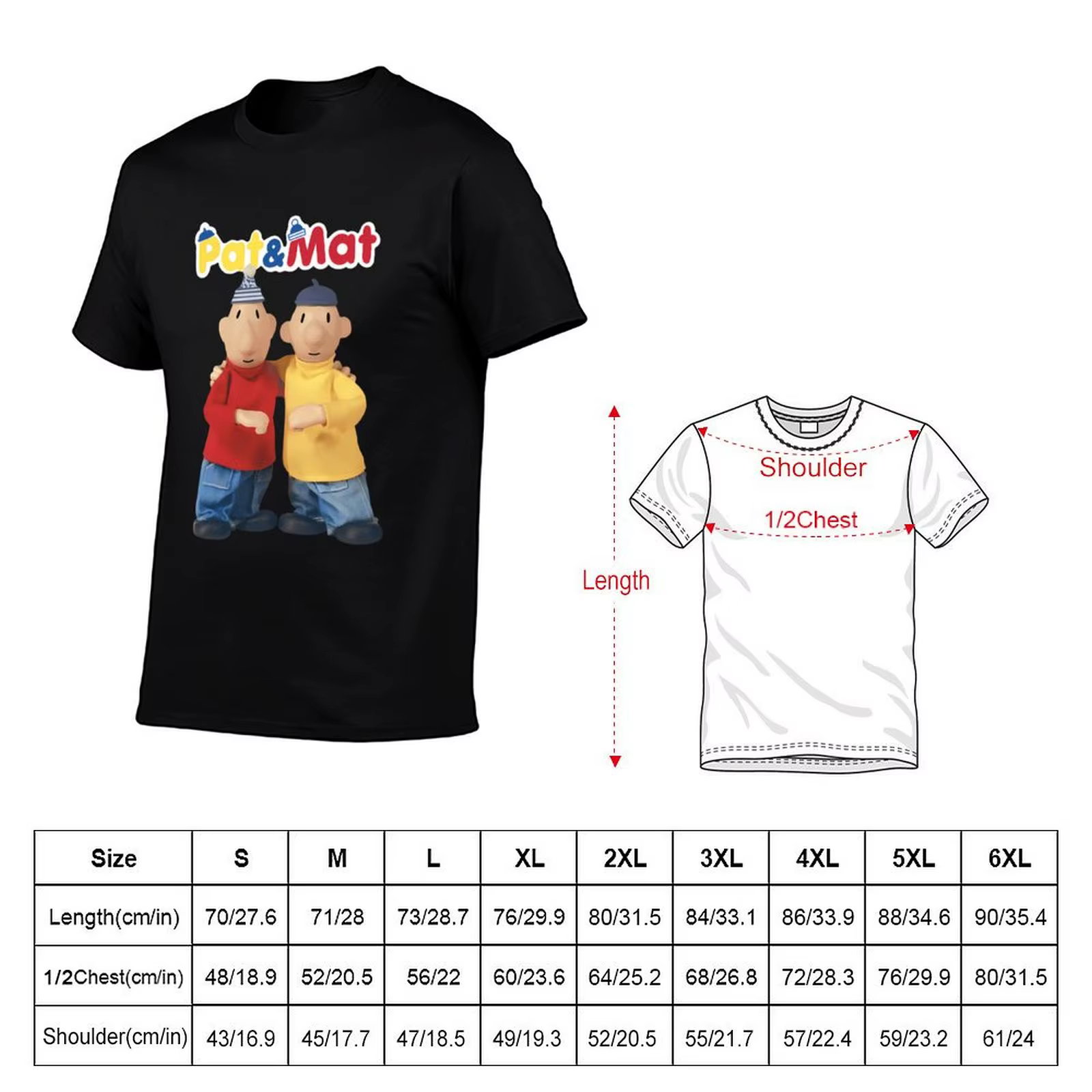 T-shirt Pat Mat, t-shirt décontracté pour tous les jours