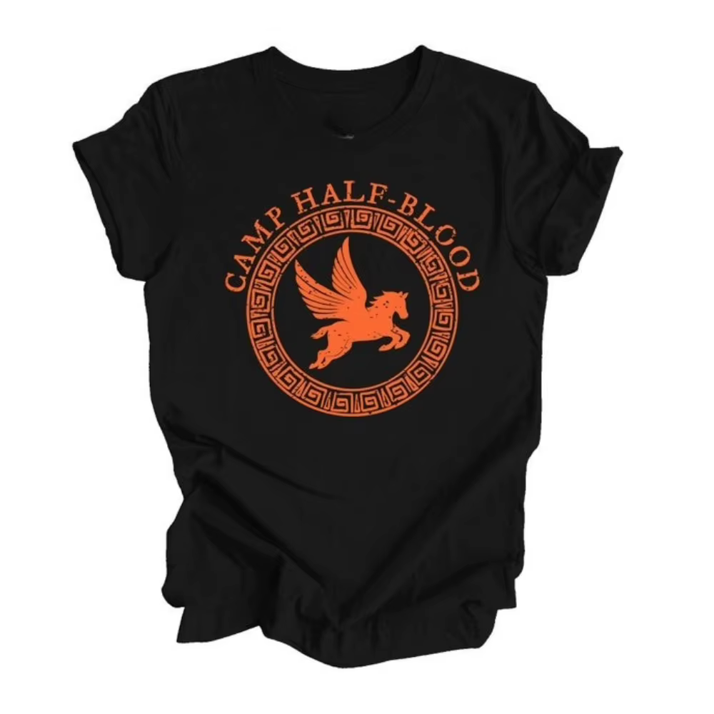 Camp demi-sang chroniques Branches femme homme graphique t-shirts Percy Jackson haute qualité coton chemise Vintage Streetwear