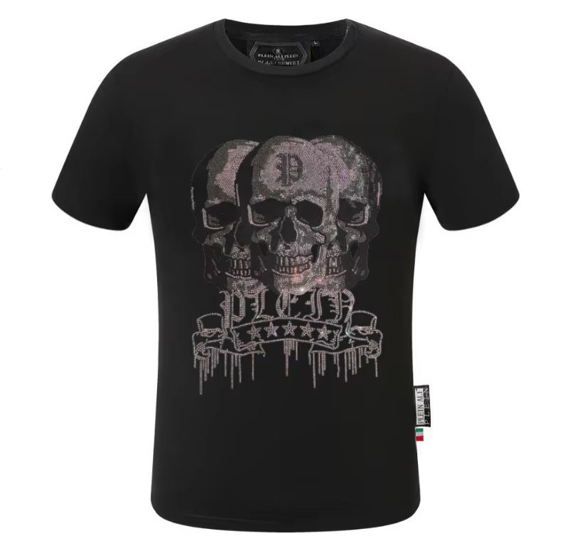 T-shirt ras du cou en pur coton avec biscuits pour hommes