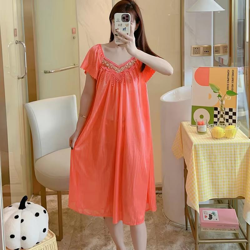 Slip robe de nuit femmes à manches courtes vêtements